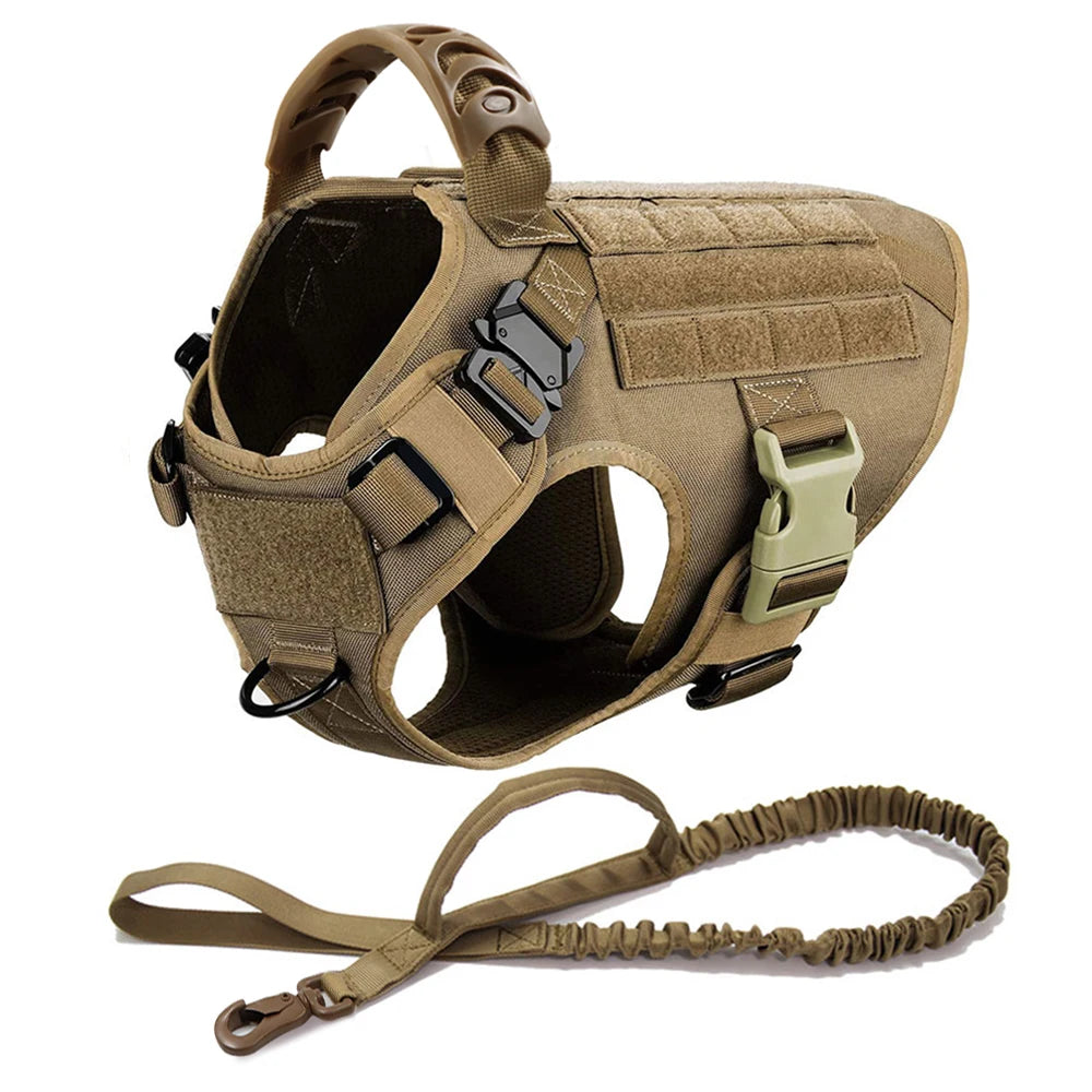 PETRAVELCN Tactical Dog Harness Vest For Large Dogs No Pull