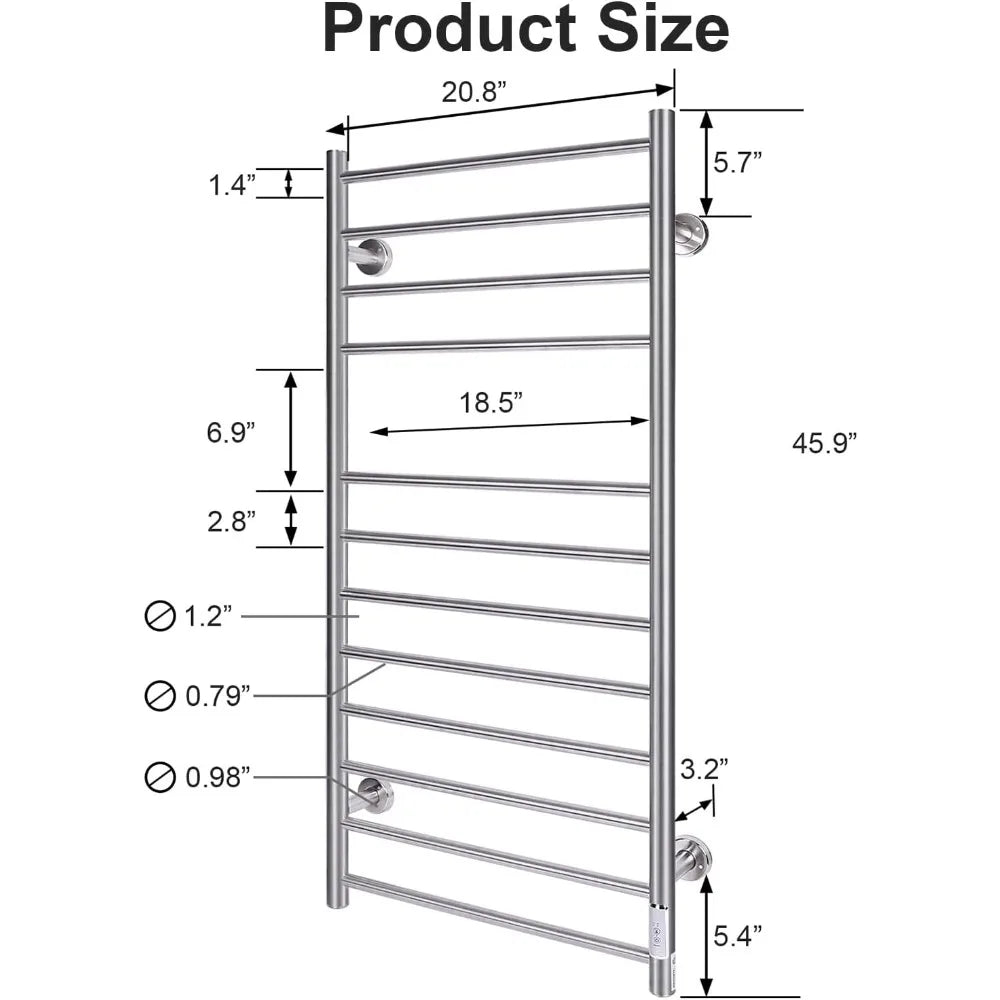 RBXC Towel Warmer Wall Mounted With Built In Timer