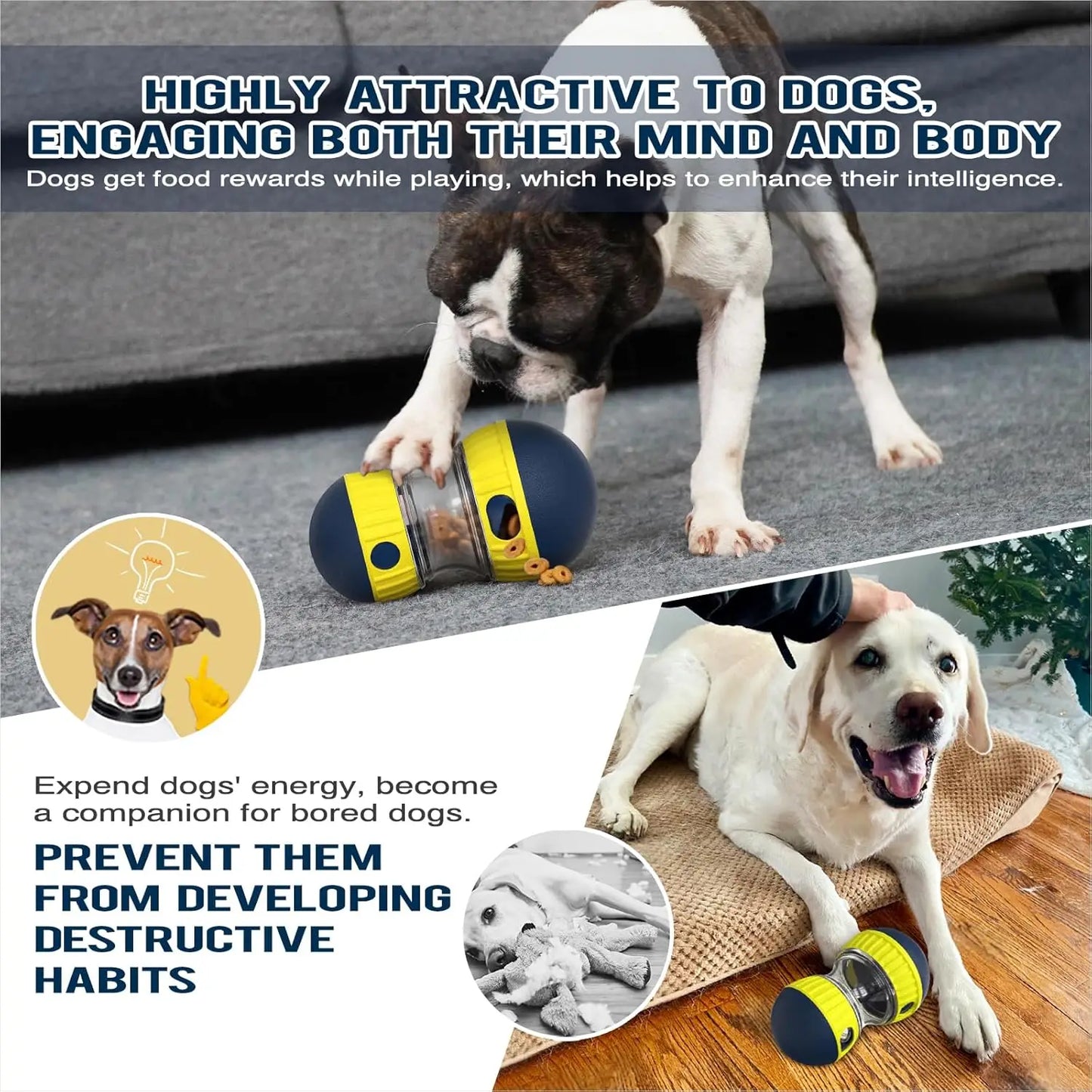 Dog Enrichment Treat Dispenser Ball Puzzle Toy For Dogs