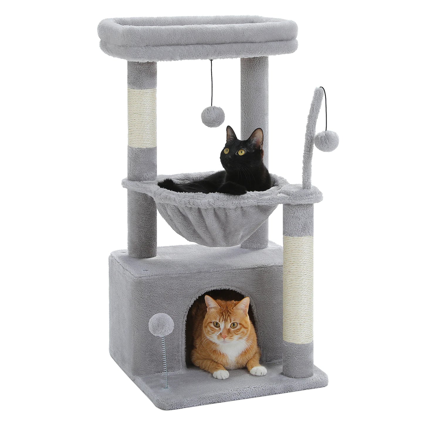 PAWZ Road 4-In-1 Cat Tree With Large Condo And Hammock
