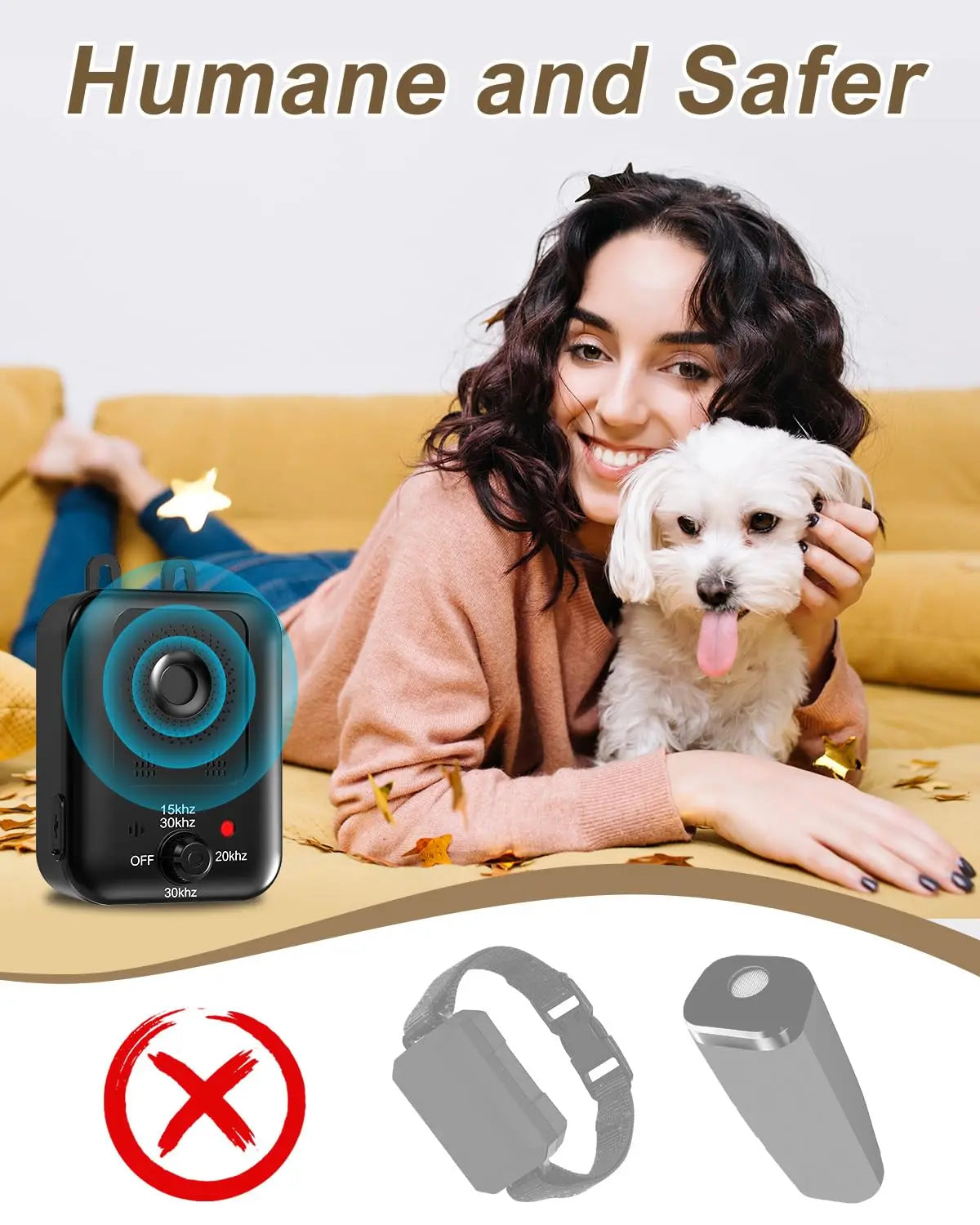 Petedu Automatic Bark Deterrent for Dogs Ultrasonic