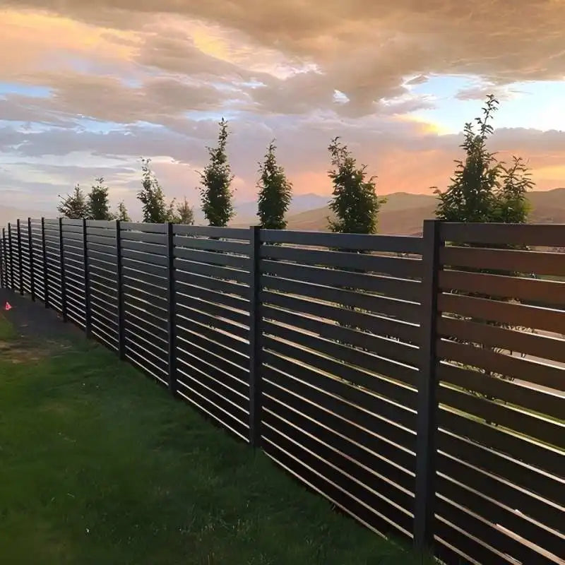 Rustproof Aluminum Fence Slat Panel Powder Coated Privacy Fence