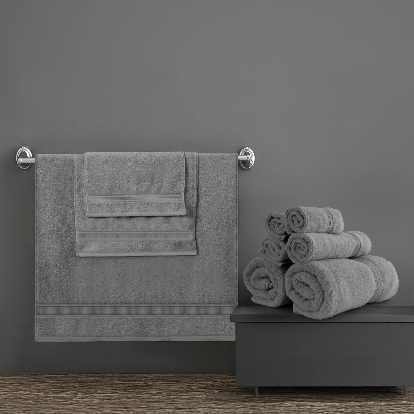 Lux Decor 6 Piece Bath Towel Set 525GSM 100% Cotton