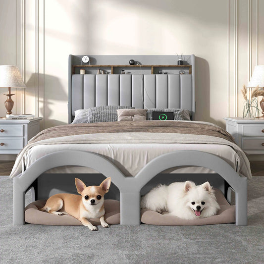 Sibeds Aurora Bed Frame Pet Rest Area Storage Headboard