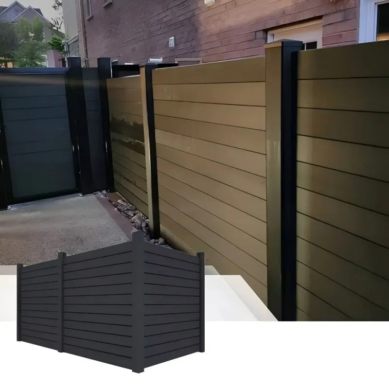 Rustproof Aluminum Fence Slat Panel Powder Coated Privacy Fence