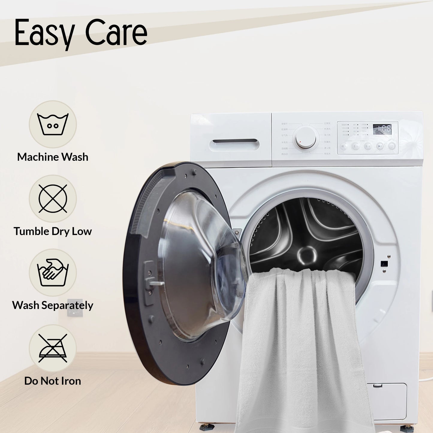 Lux Decor 6 Piece Bath Towel Set 525GSM 100% Cotton