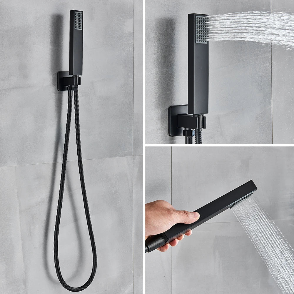 Rozin Rainfall Shower System Wall Mount Kit With Concealed Box