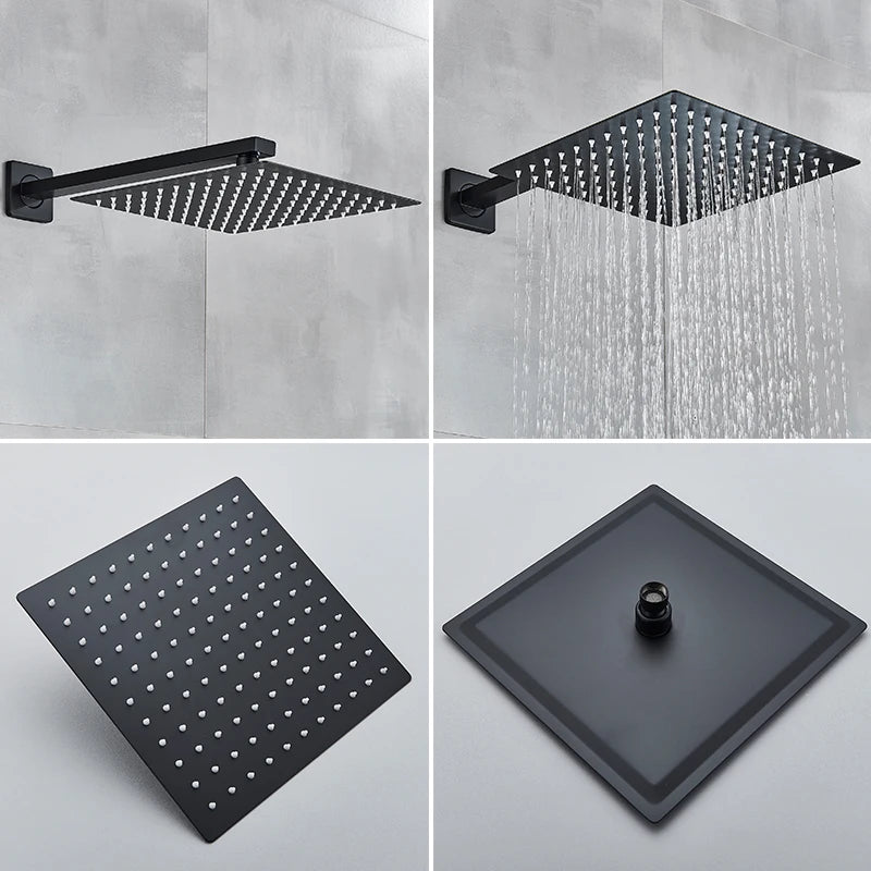 Rozin Rainfall Shower System Wall Mount Kit With Concealed Box