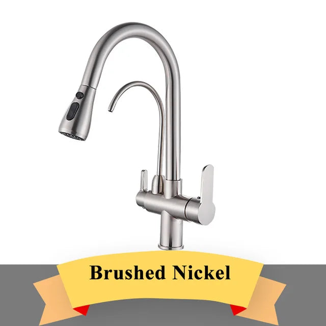 Wanmivezlo Purify Water Deck Mounted Dual Handle Faucet Kitchen