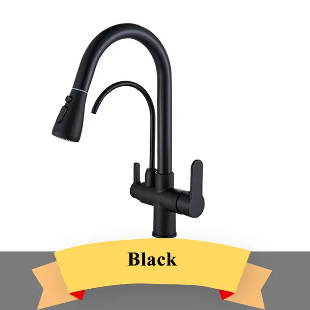 Wanmivezlo Purify Water Deck Mounted Dual Handle Faucet Kitchen
