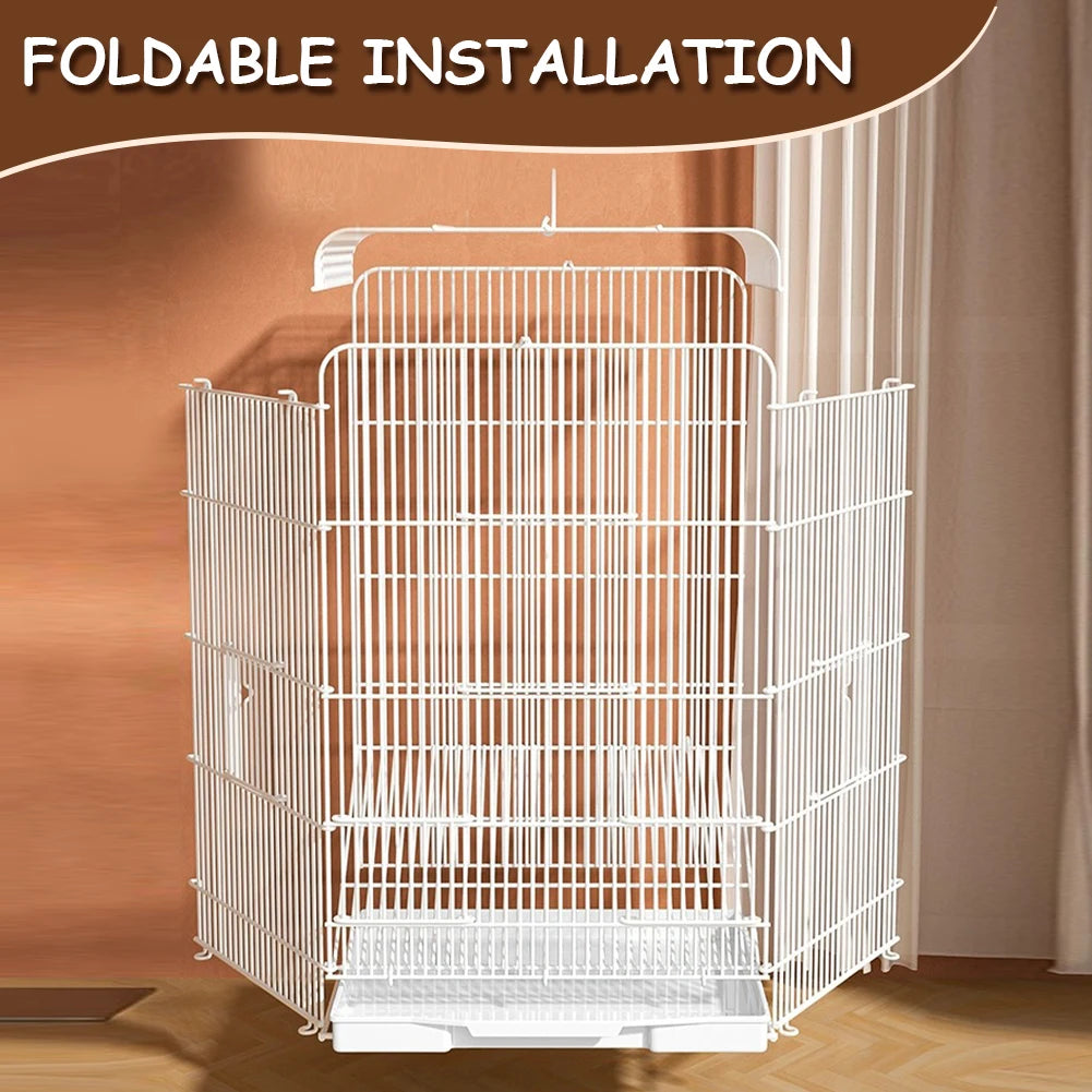 Wrought Iron Large Bird Cage With Removable Tray Indoor Outdoor