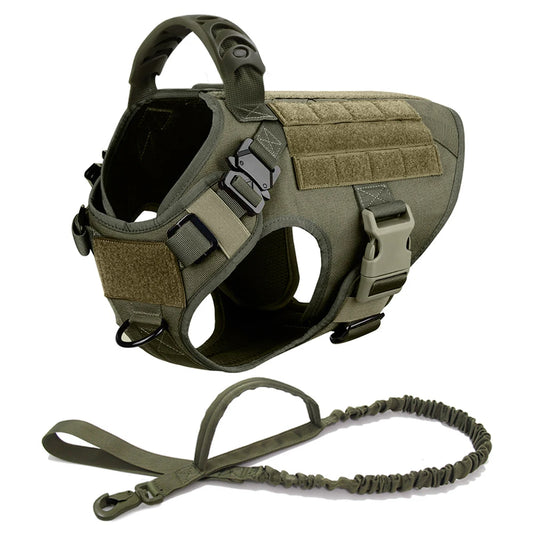 PETRAVELCN Tactical Dog Harness Vest For Large Dogs No Pull