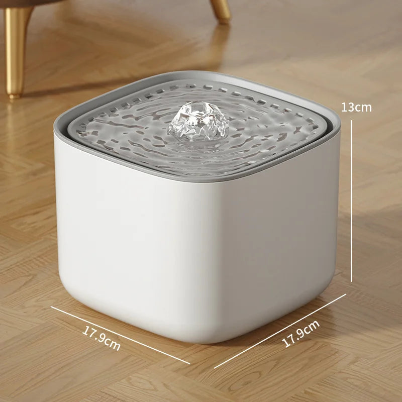 Cat Water Fountain Auto Recirculating Filter USB Quiet