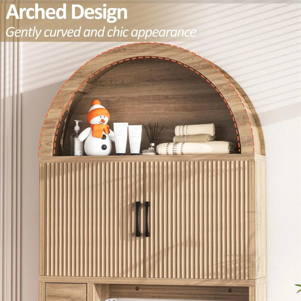 Over Toilet Storage Cabinet Arch Design Freestanding Organizer