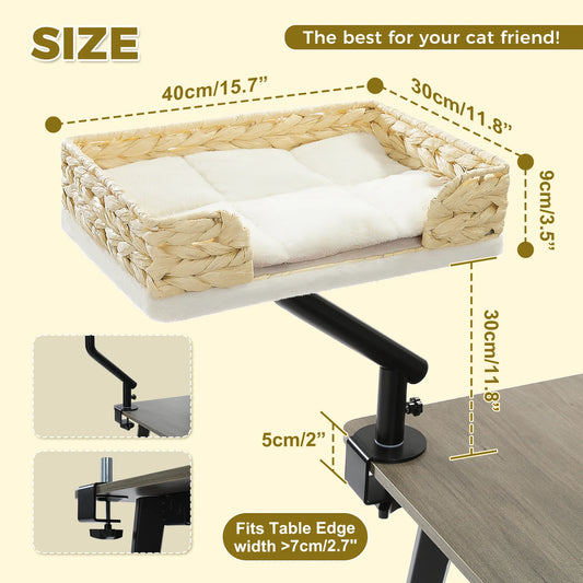 PAWZ Road Cat Desk Bed With 360 Rotatable Stand Hammock