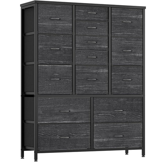 NONECN 15-Drawer Fabric Chest Of Drawers With Metal Frame