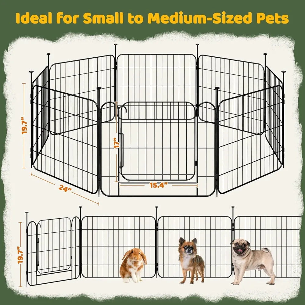 Expandable Dog Playpen 8-Panel Indoor Outdoor Fence