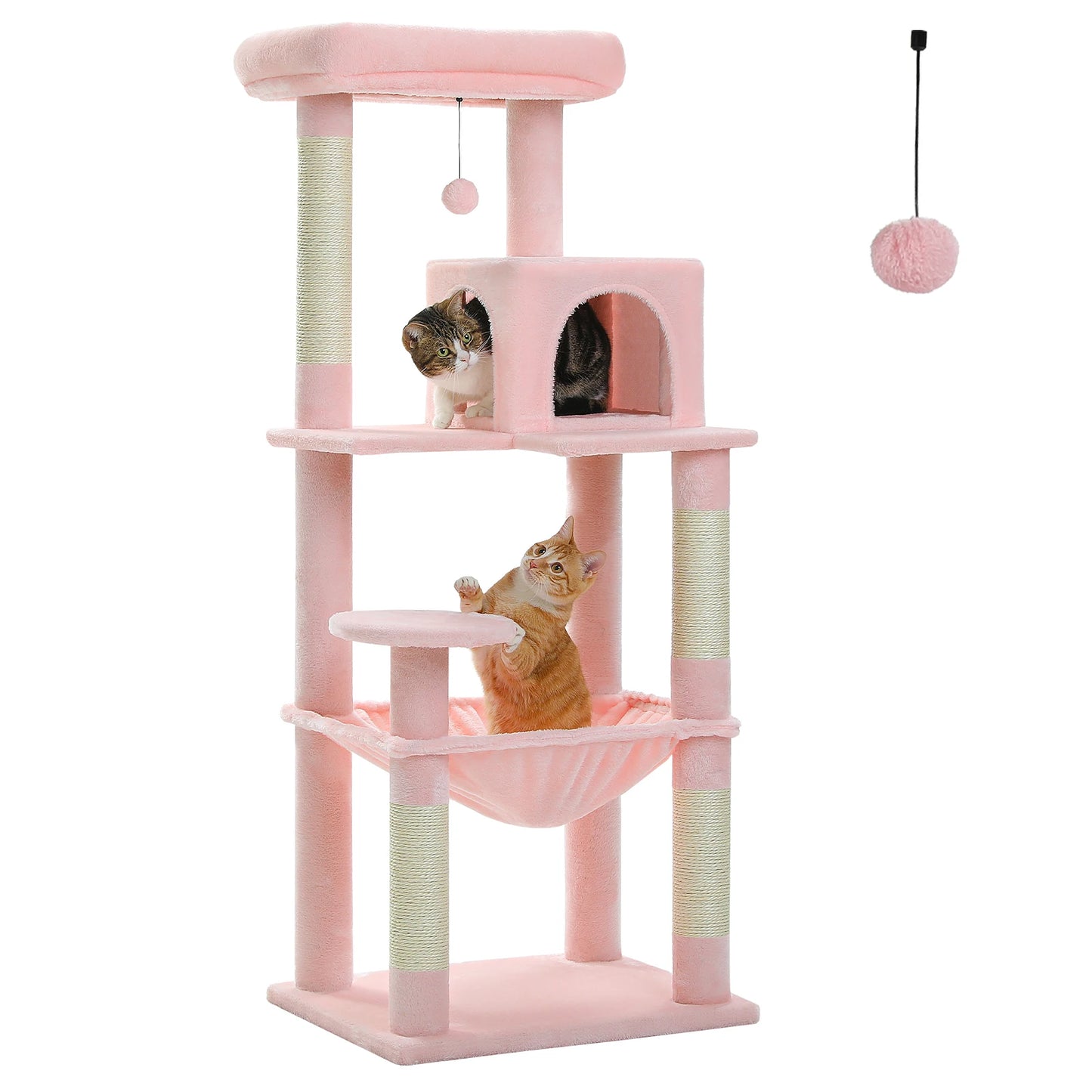 PAWZ Road Cat Tree Indoor Multi Level Tower With Hammock Sisal Scratching Posts