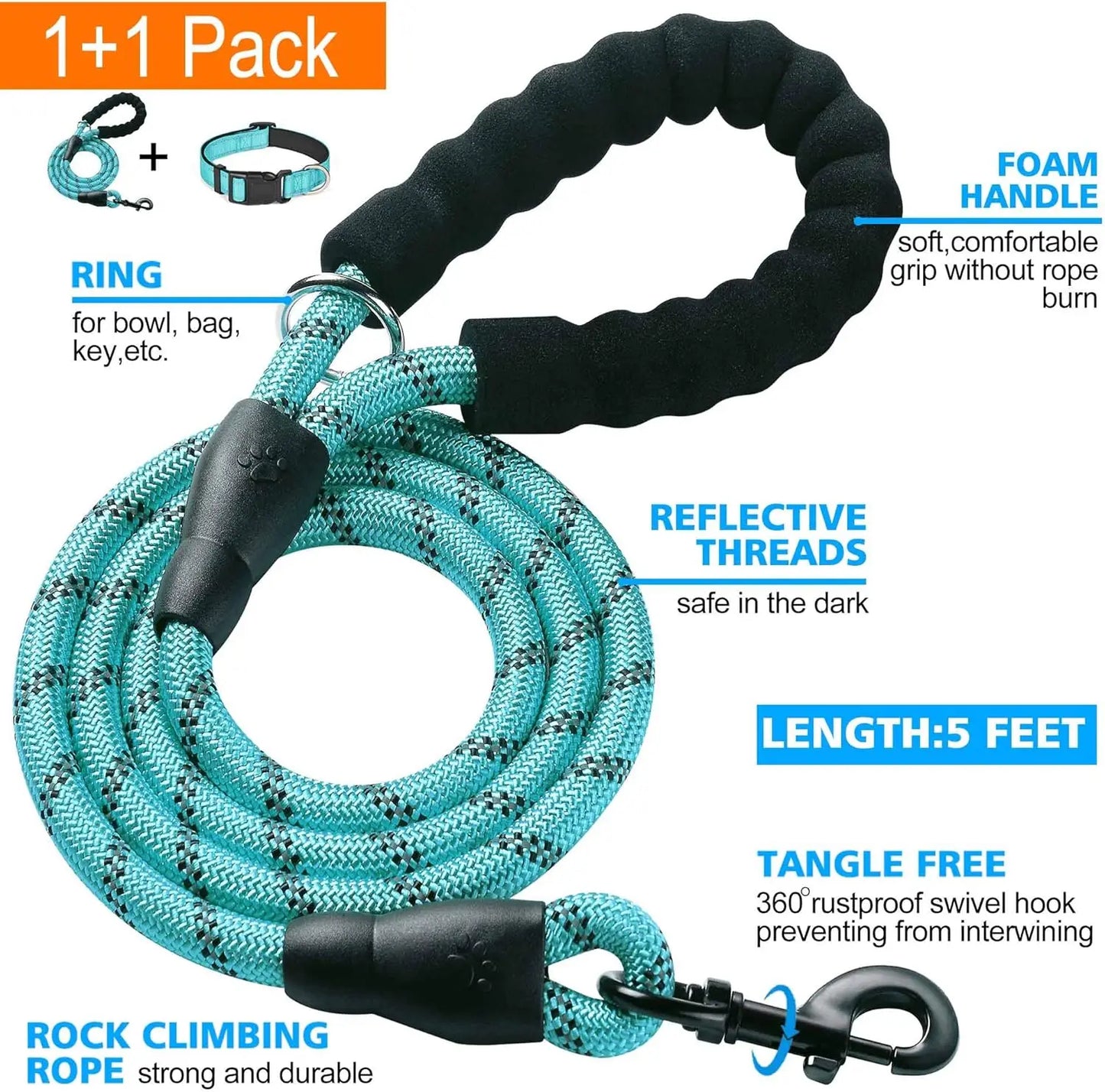Reflective Adjustable Dog Collar With Soft Padded Neoprene