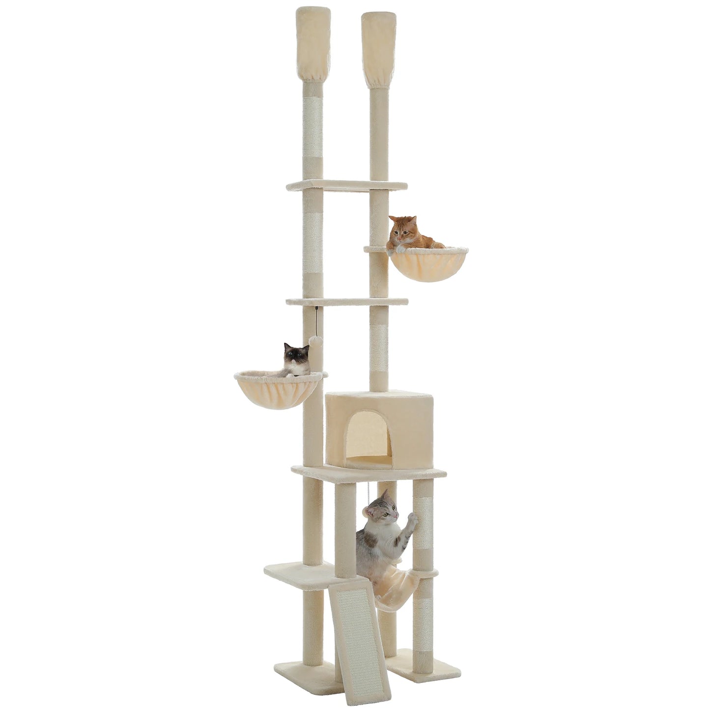 PAWZ Road Cactus Floor-To-Ceiling Cat Tree 7 Tiers