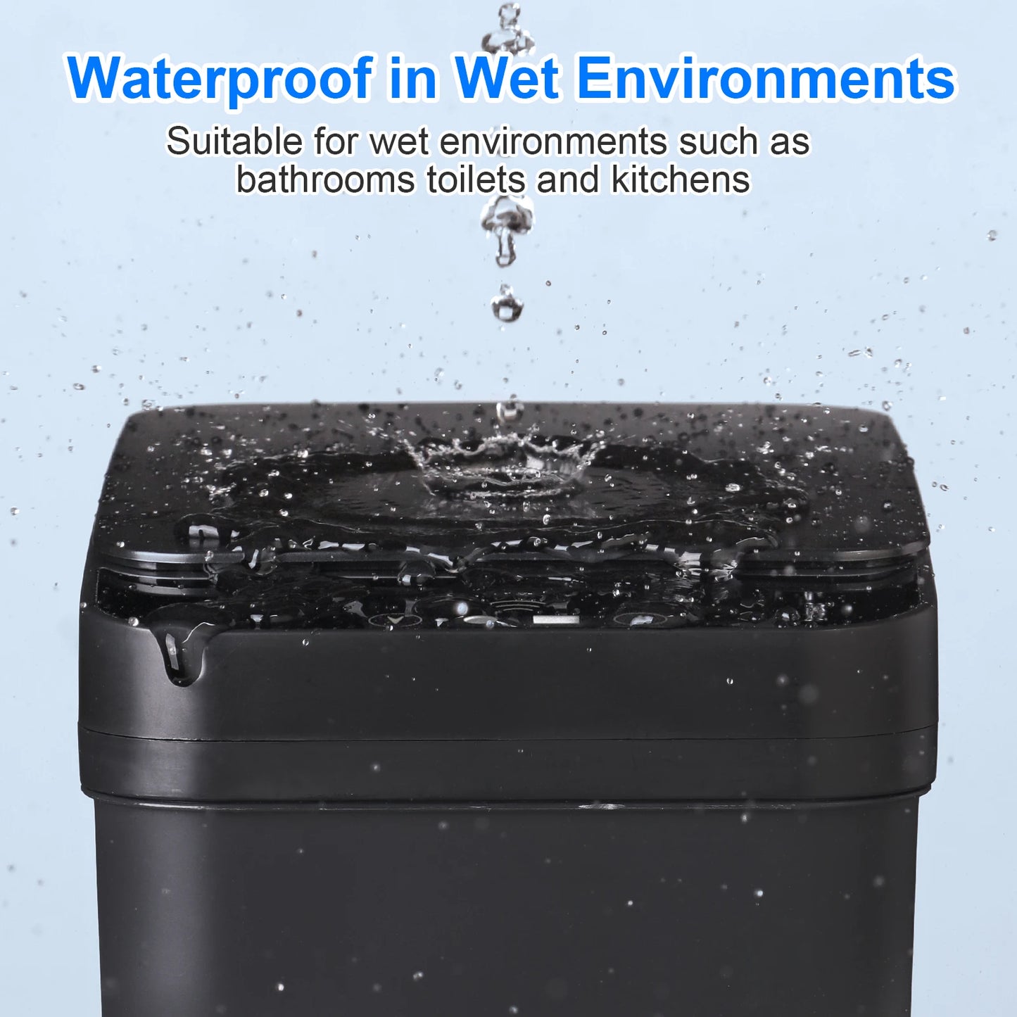 NONECN 2 Pack Touchless Motion Sensor Trash Cans Slim Design
