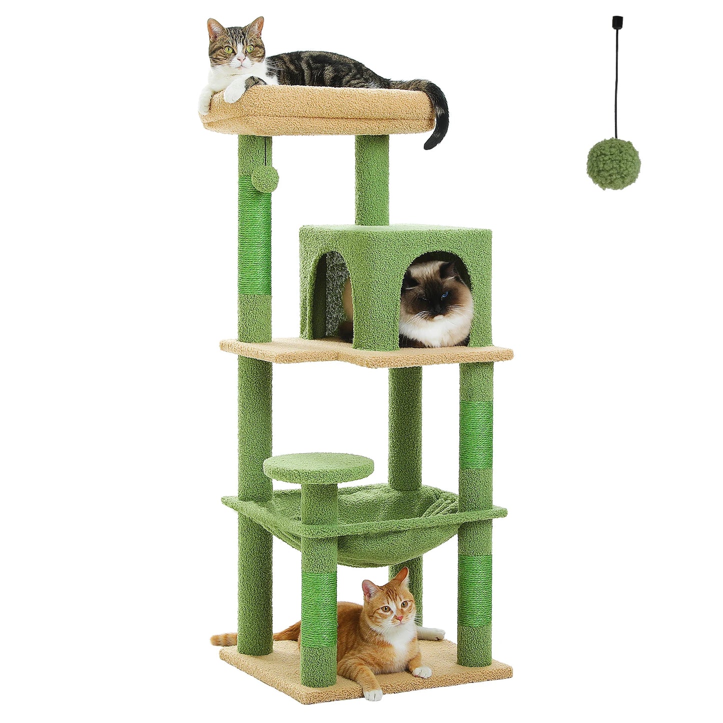 PETEPELA 5-Level Cat Tree For Indoor Cats With Metal Frame