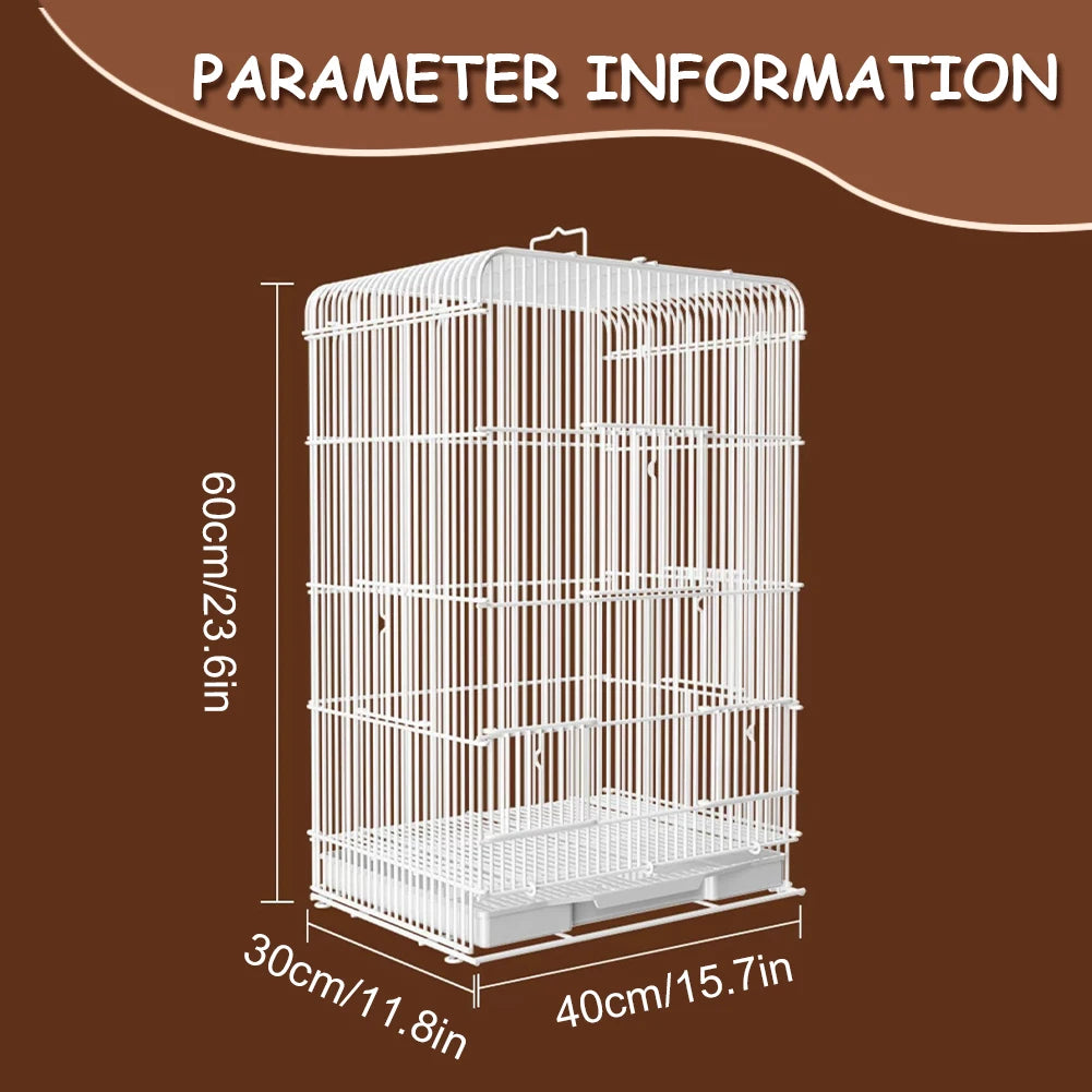 Wrought Iron Large Bird Cage With Removable Tray Indoor Outdoor