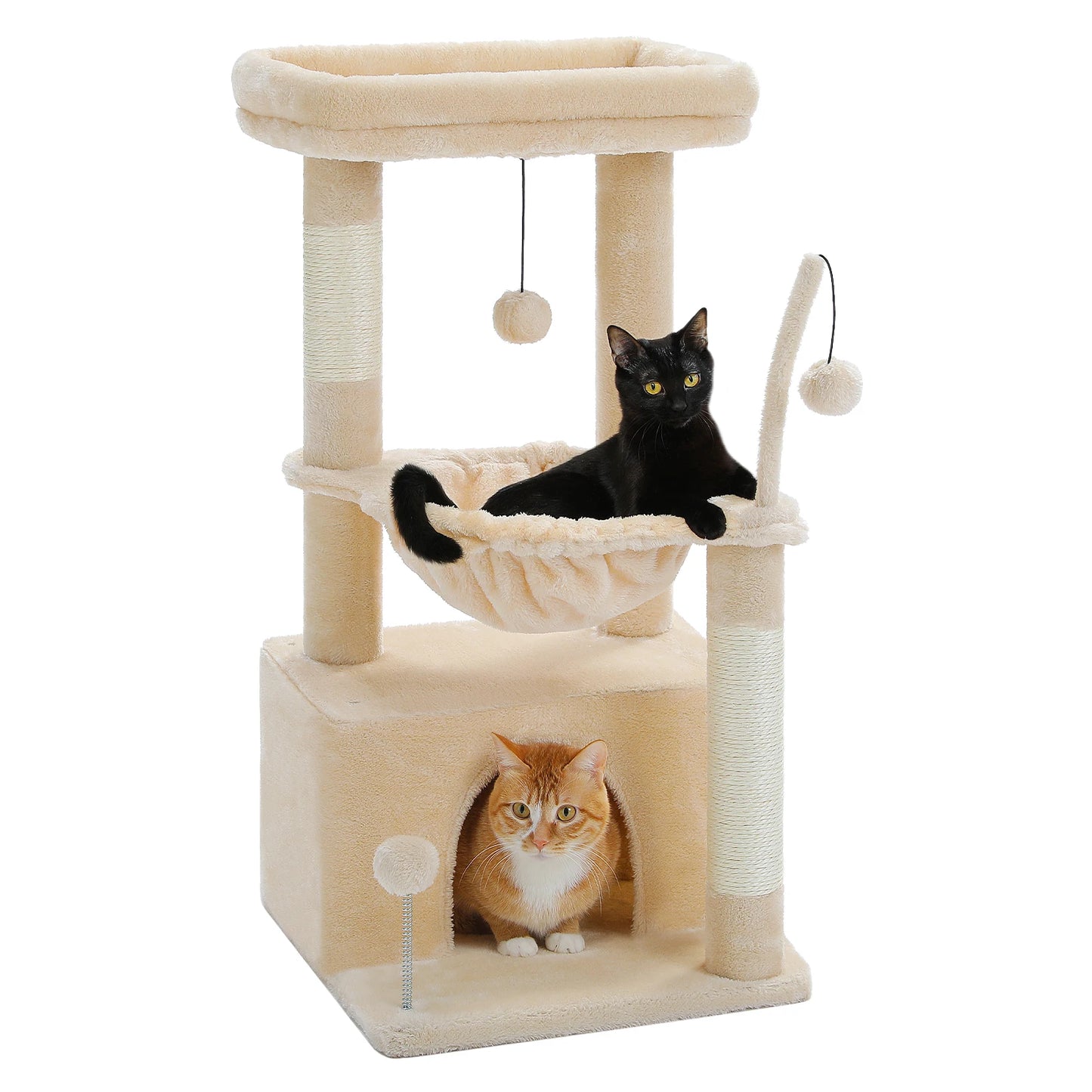 PAWZ Road 4-In-1 Cat Tree With Large Condo And Hammock