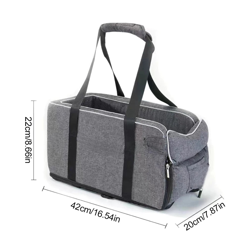 None Dog Car Seat Center Console Booster With Straps