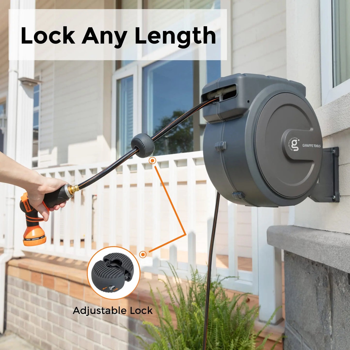 Giraffe Tools AW40 Retractable Hose Reel With Automatic Rewind