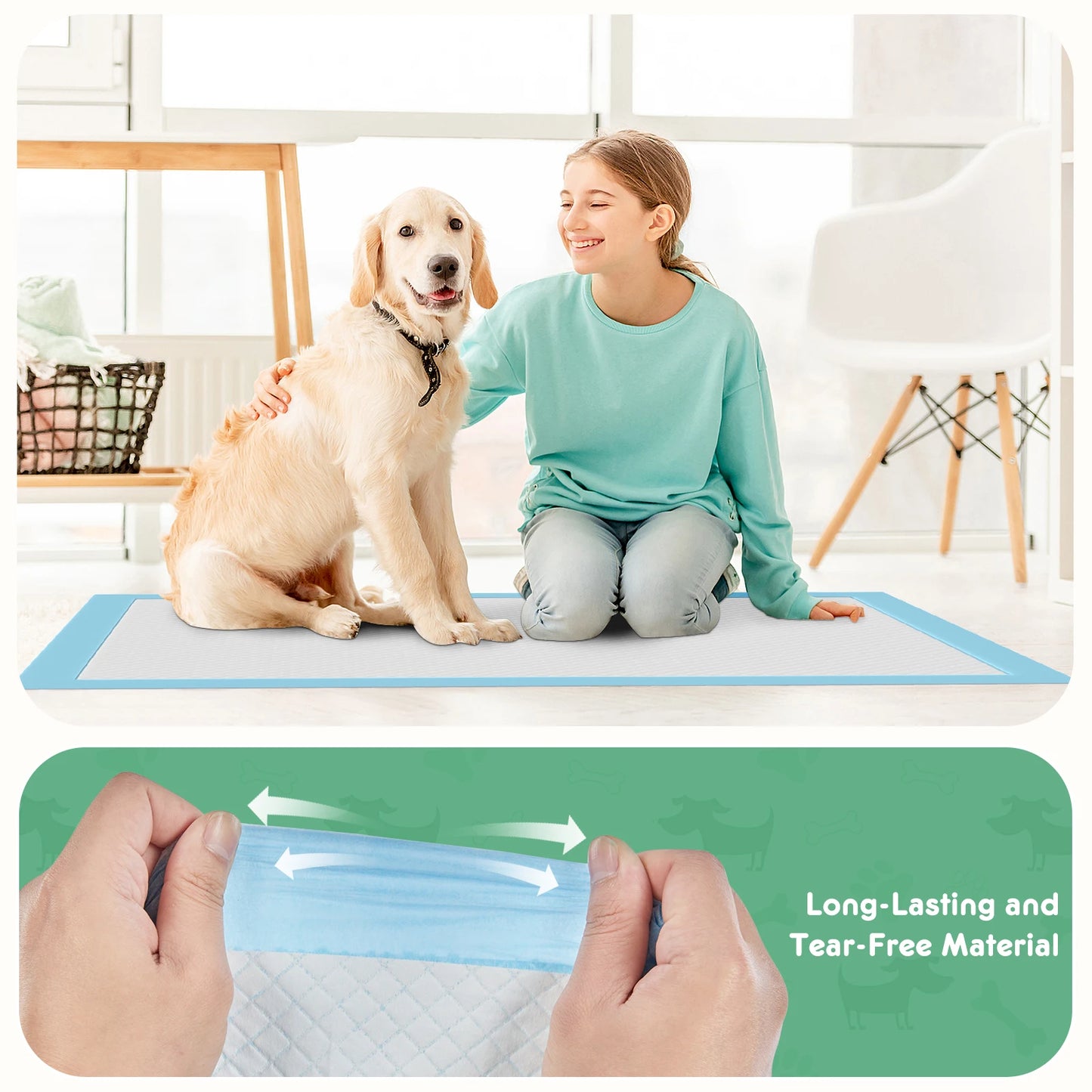 NONEDog Litter Disposable Underpads Leakproof Quick-Drying For Pets