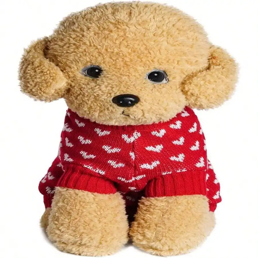 Knitted Dog Sweater With Heart Pattern For Small Pets