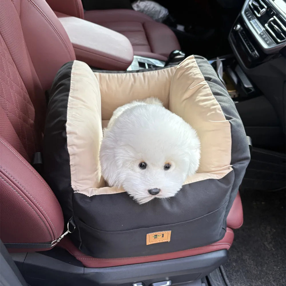 Dog Car Seat With Safety Belt Universal Pet Cushion Travel