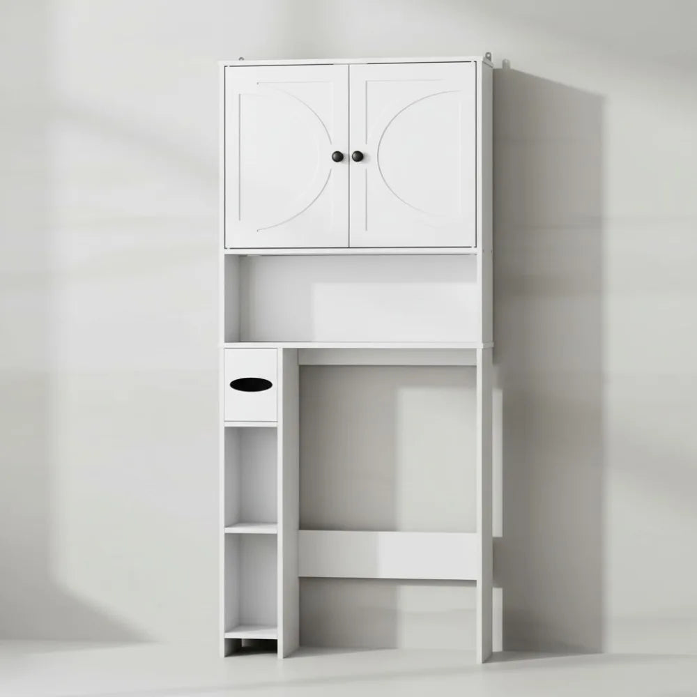 Over Toilet Storage Cabinet With Two Doors And Adjustable Shelves