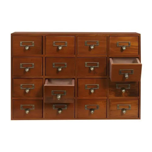 NONECN Pine Wood 64 Drawer Storage Cabinet For Home Office