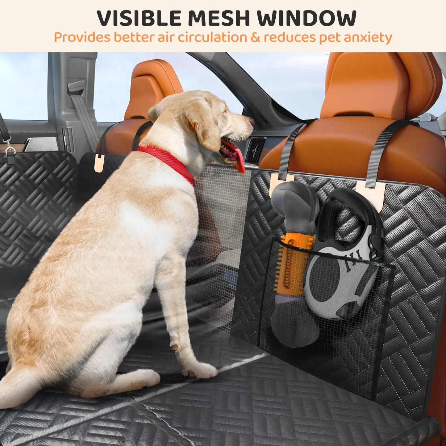 NONECN Heavy Duty Dog Seat Cover With Back Seat Extender
