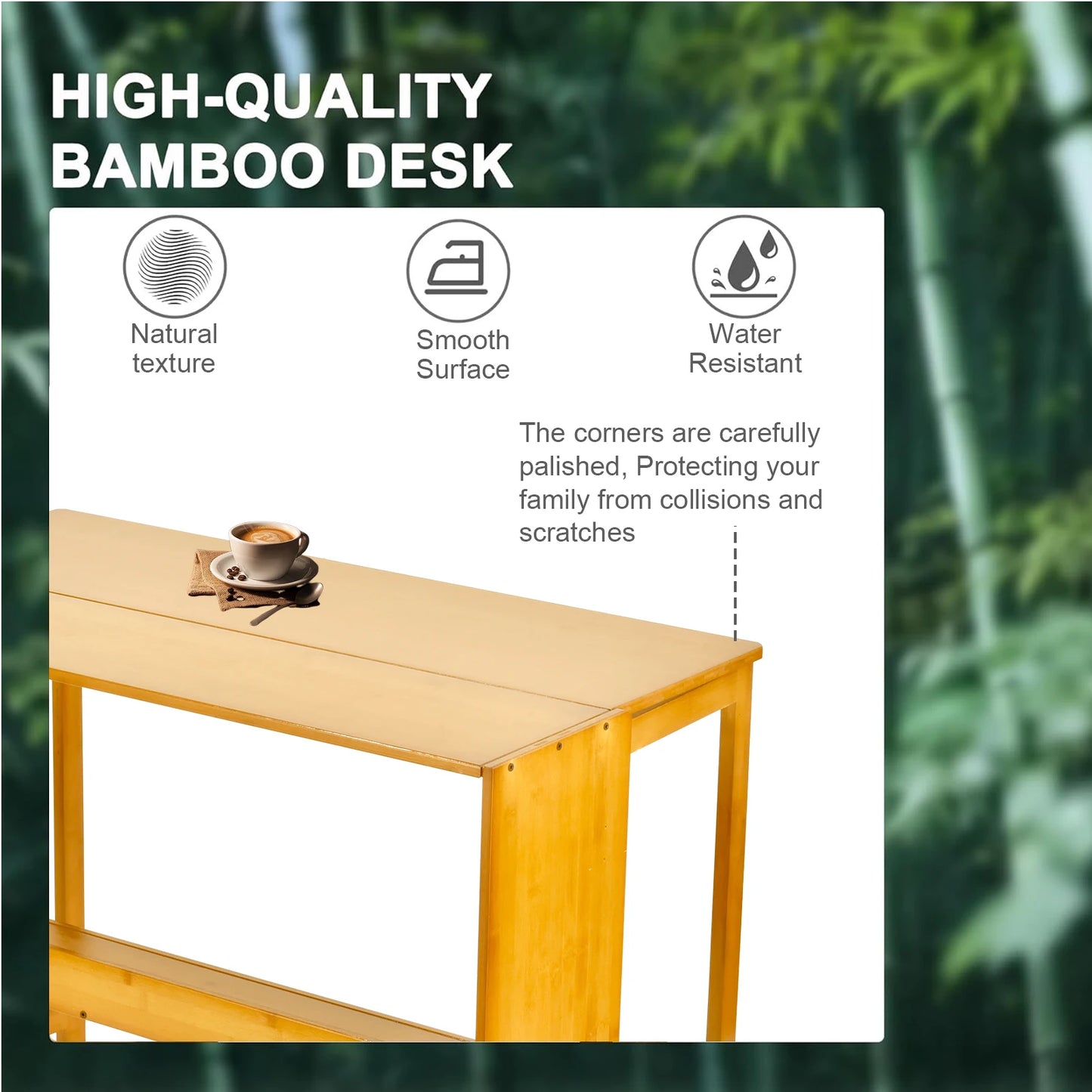 Folding Desk Table Multipurpose Space Saving Foldable Workstation Home Office