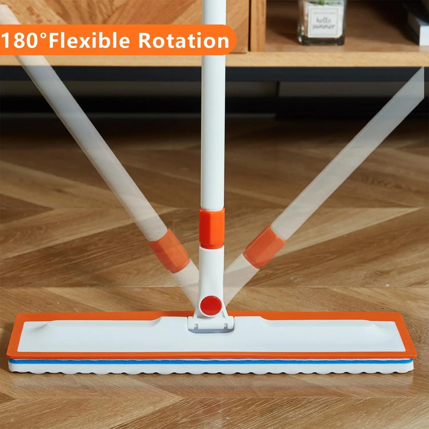 XMSJ Magic Sponge Mop With Flexible Head And Microfiber Pads