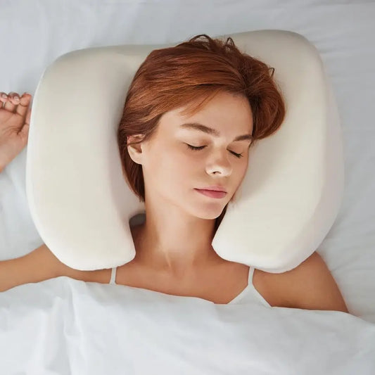 Back Sleeper Pillow With Neck Support And Wrinkle Prevention Patent Pending