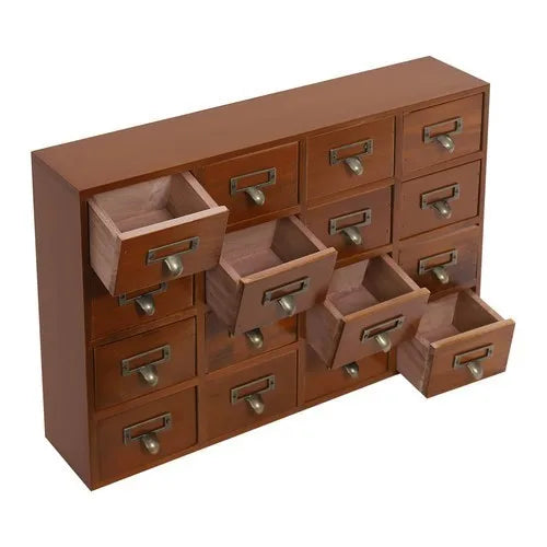 NONECN Pine Wood 64 Drawer Storage Cabinet For Home Office