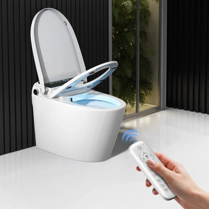 Smart Toilet With Tankless Bidet Wash And Auto Open Lid