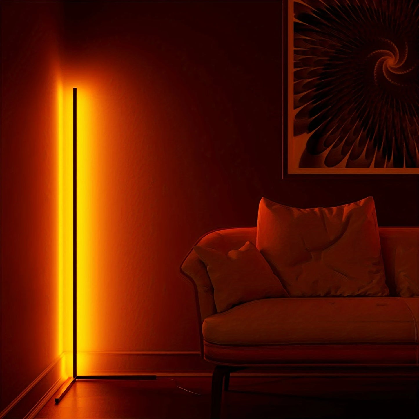 Rgb Led Corner Floor Lamp For Living Room Game Room