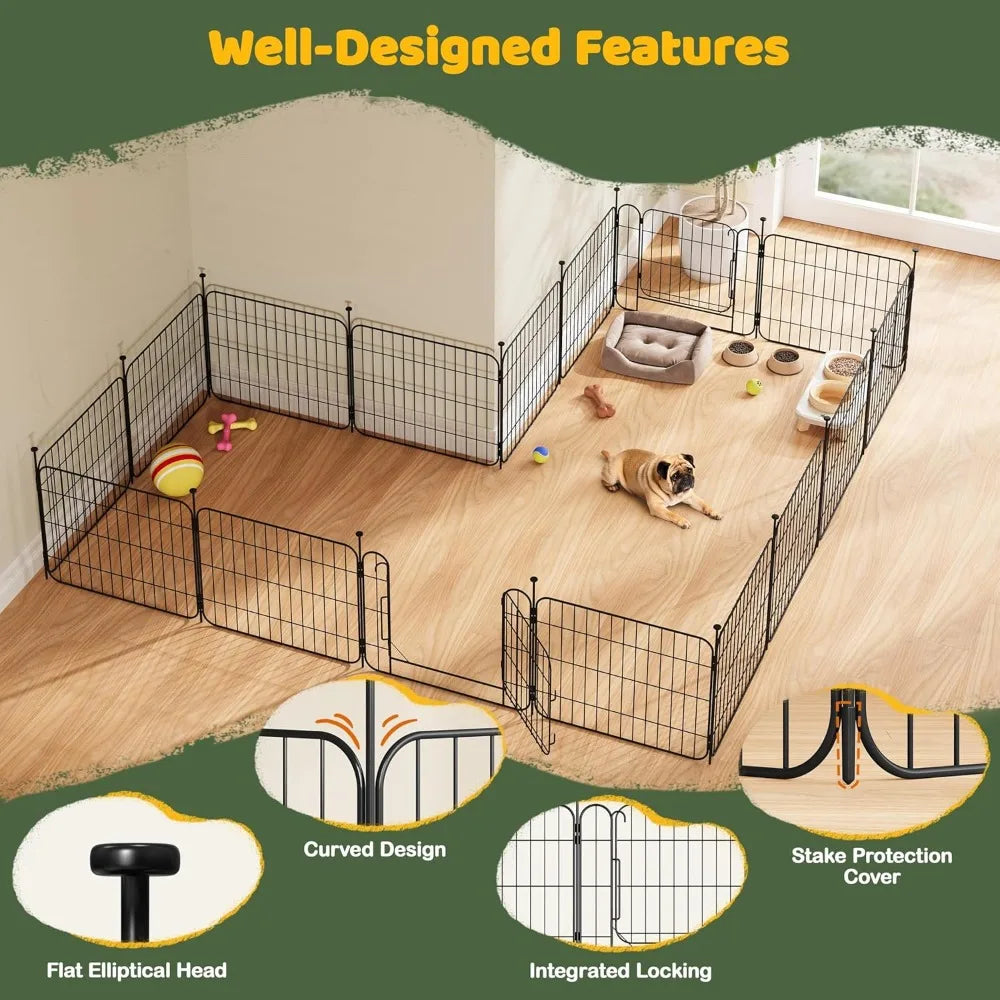 Expandable Dog Playpen 8-Panel Indoor Outdoor Fence