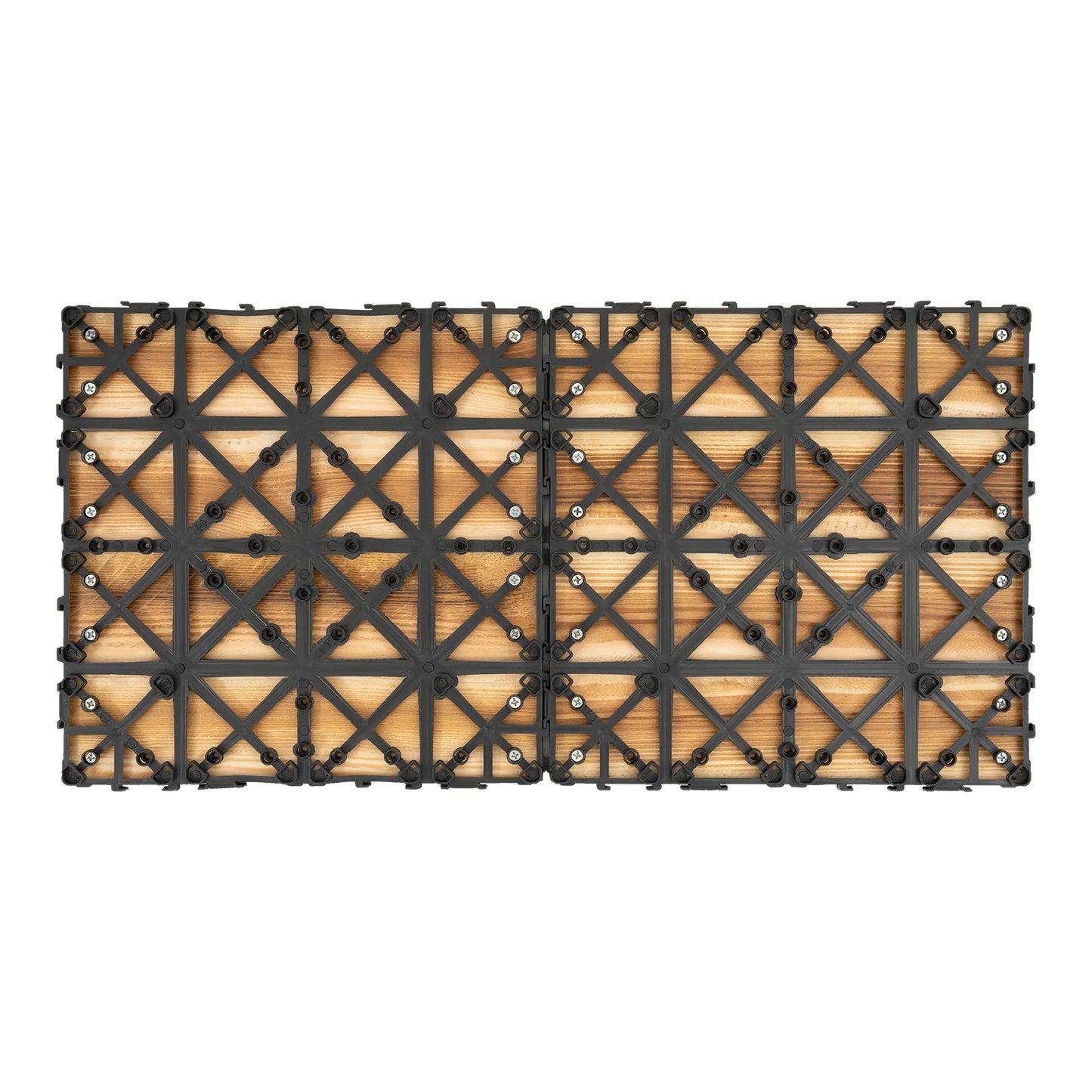 Wood Plastic Composite Interlocking Deck Tiles Outdoor Waterproof