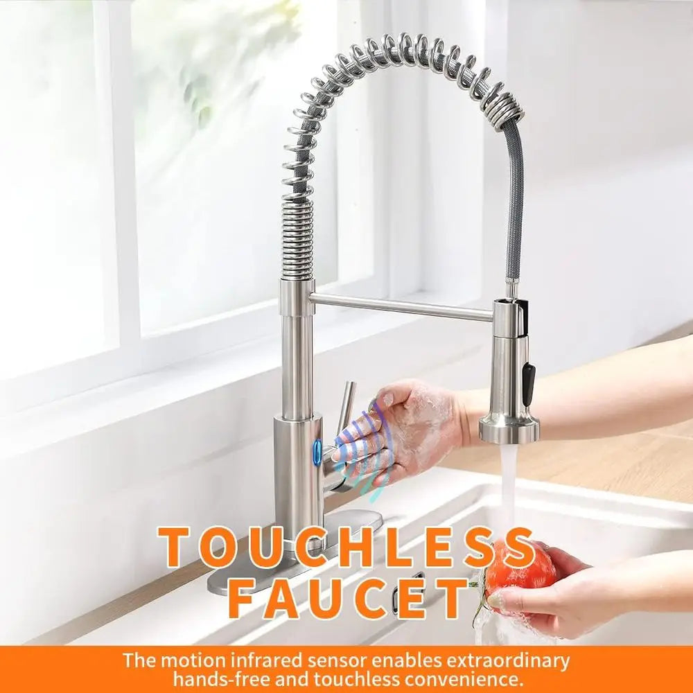 Stai Touchless Kitchen Faucet With Pull Down Sprayer LED Light