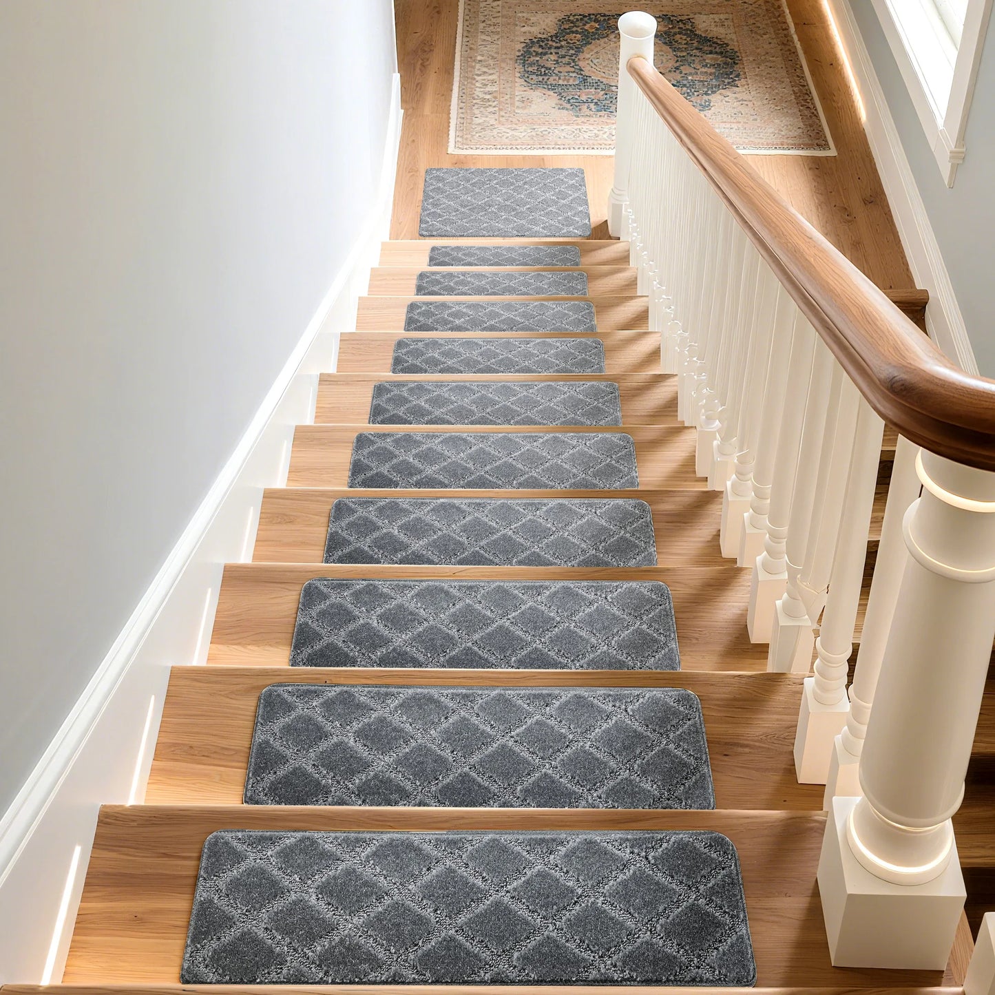 Non Slip Carpet Stair Treads Pet Friendly Indoor Protectors Washable