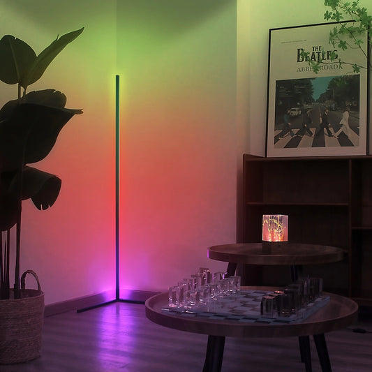 Rgb Led Corner Floor Lamp For Living Room Game Room