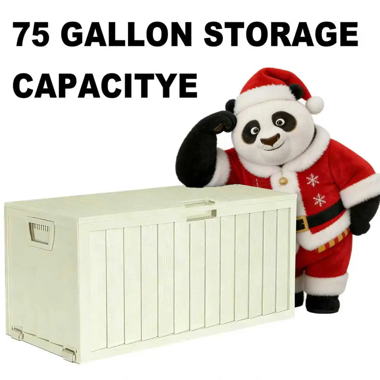 NONECN Heavy Duty Outdoor Storage Box with Flip Top Lid