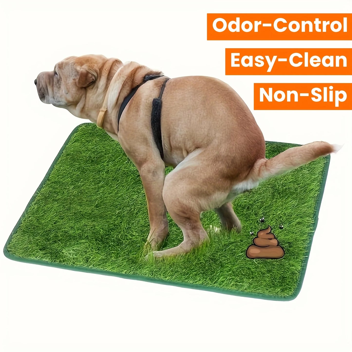 NONECN Faux Fur Dog Toilet Training Mat Washable Non Slip