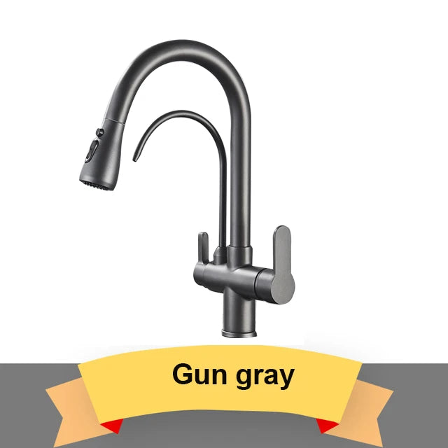 Wanmivezlo Purify Water Deck Mounted Dual Handle Faucet Kitchen